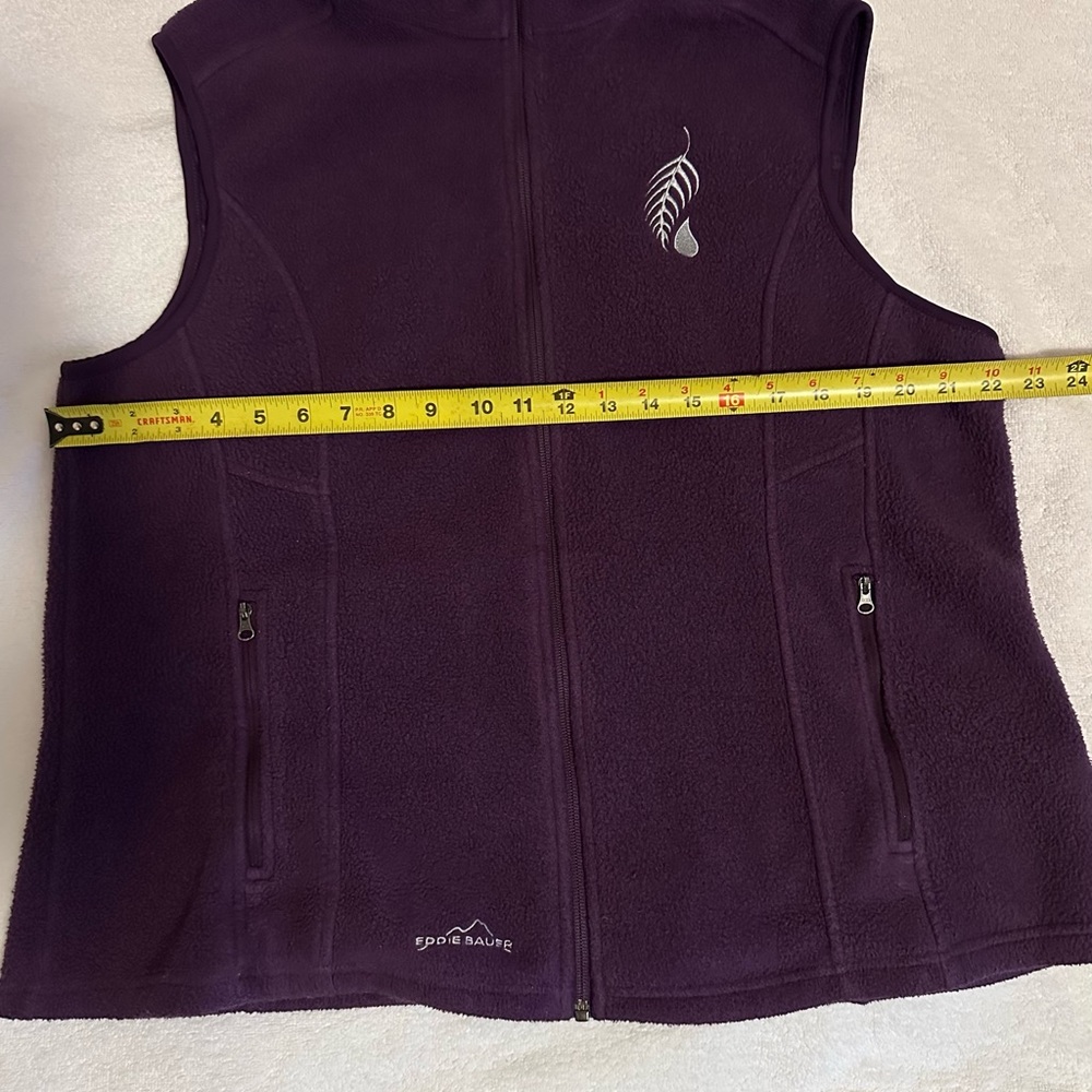 Eddie Bauer Deep Purple Women's Fleece Vest - Picture 5 of 6